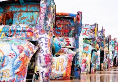 The Cadillac Ranch, Amarillo, Texas - Public Art Installation