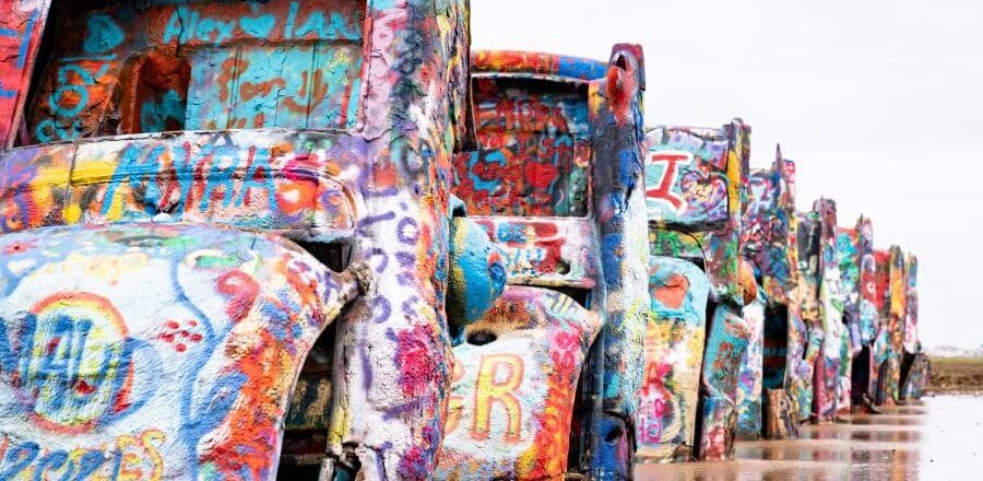 The Cadillac Ranch, Amarillo, Texas - Public Art Installation